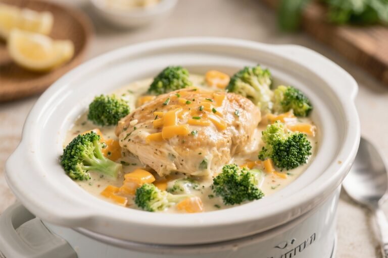 Crockpot Creamy Broccoli Cheddar Chicken: The Perfect Dinner
