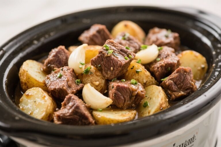 Crockpot Garlic Butter Beef Bites with Potatoes: The Lazy Weeknight Dinner That Tastes Like a Steakhouse Win