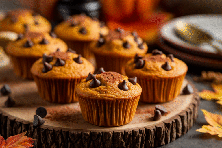 Healthy Pumpkin Protein Muffins with Chocolate Chips – Fall Baking Recipe You’ll Make on Repeat