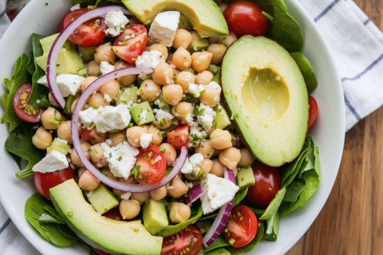 Easy healthy Chickpea Feta Avocado Salad That Slaps: 10-Min Lunch, Zero Guilt, Big Flavor