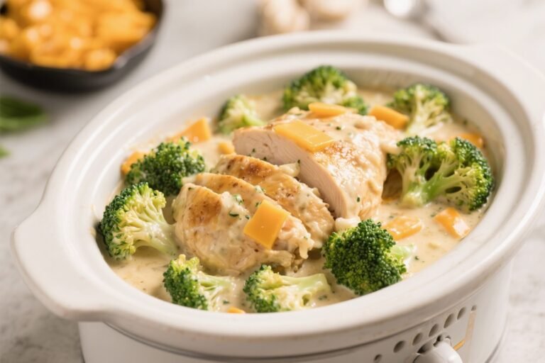 Slow Cooker Creamy Broccoli Cheddar Chicken: The Set-It-and-Flex Dinner Everyone Will Beg For
