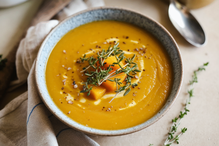 Quick Butternut Squash Soup with Garlic and Herbs: The 20-Minute Comfort Upgrade You Didn’t Know You Needed