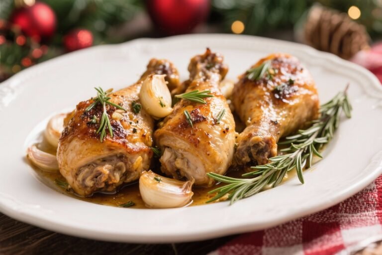 Ultimate Christmas Roast Chicken Thighs with Garlic – Simple, and Festive