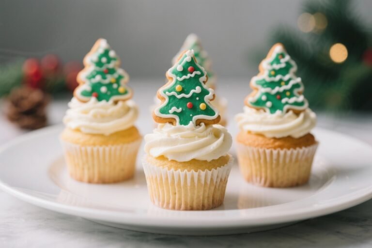 Christmas Tree Cupcakes With Vanilla Buttercream – Quick and Easy