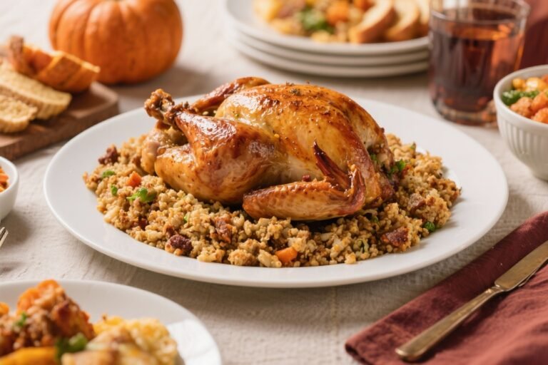 The Ultimate Classic Thanksgiving Dinner with Roast Turkey and Stuffing