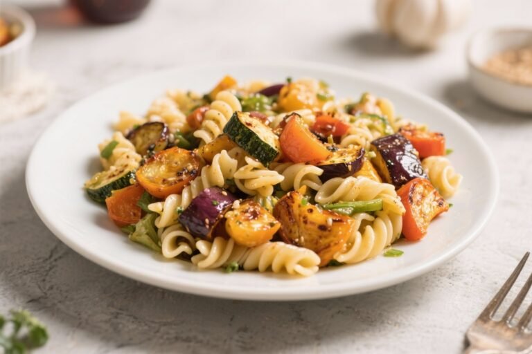 Harvest Pasta Salad With Roasted Veggies – Cozy, Colorful, and Easy