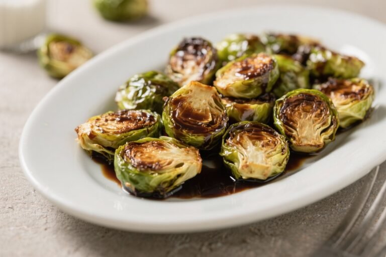Roasted Brussels Sprouts With Balsamic Glaze – Crispy, Tangy, and Easy
