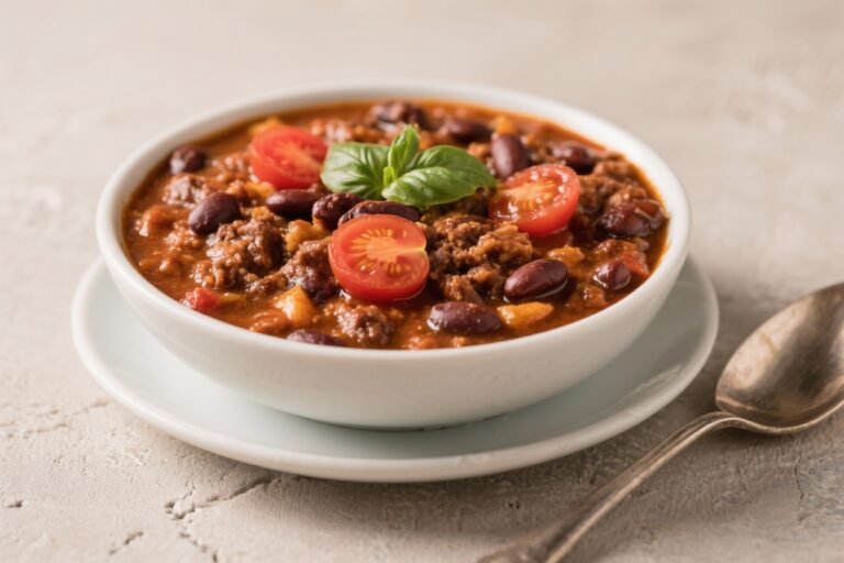Easy Classic Beef and Bean Chili with Tomatoes
