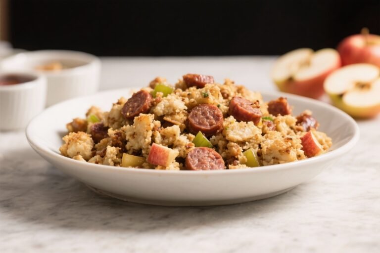 Gluten-Free Stuffing With Sausage and Apples – Cozy, Savory, and Holiday-Ready