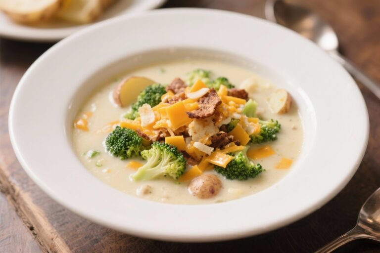 Loaded Potato Soup With Broccoli and Cheddar – Creamy and Easy