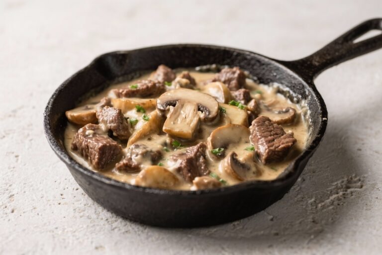 Creamy Mushroom Beef Skillet – A Comforting One-Pan Dinner