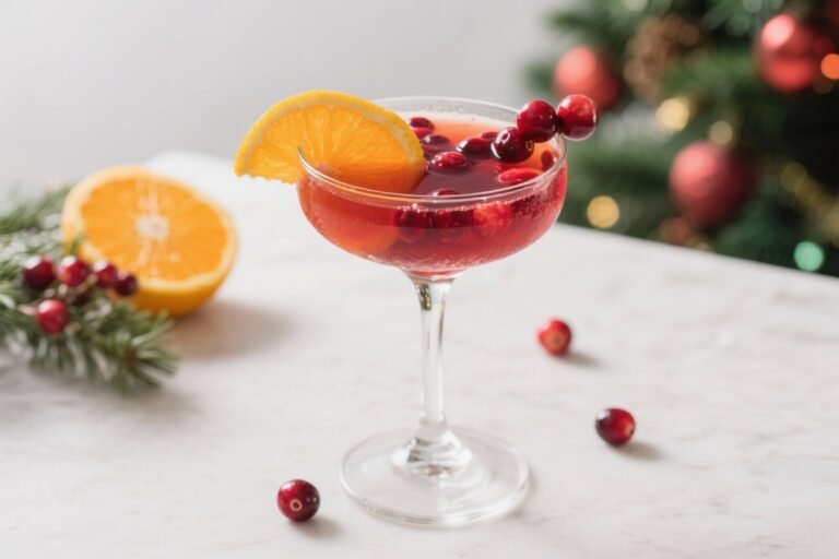 Cranberry Orange Christmas Cocktail