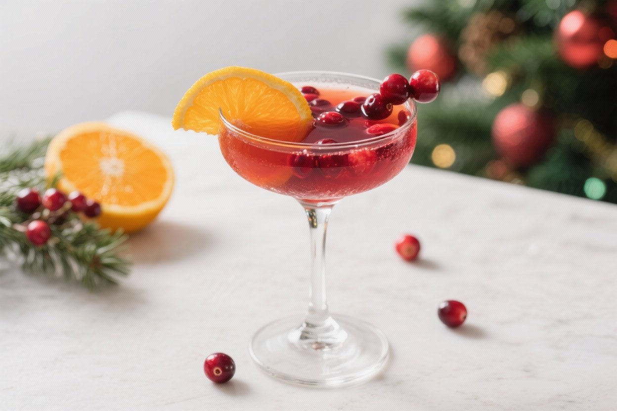 Cranberry Orange Christmas Cocktail