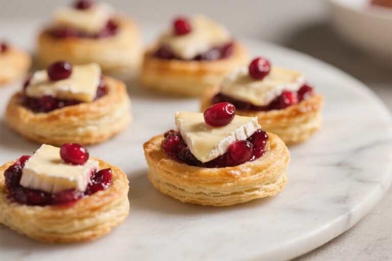 Cranberry Brie Bites With Puff Pastry – Easy, Festive, and Crowd-Pleasing