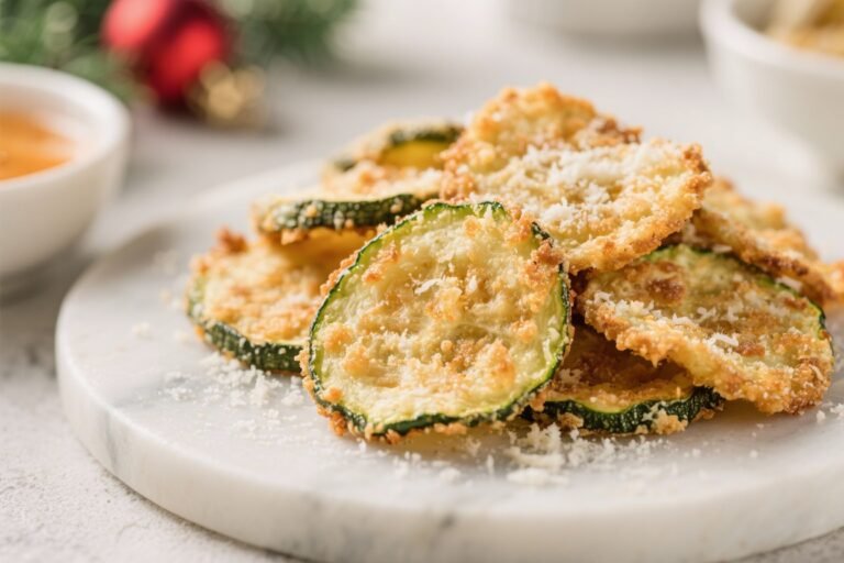 Crispy Parmesan Zucchini Chips – Easy Christmas Appetizers
