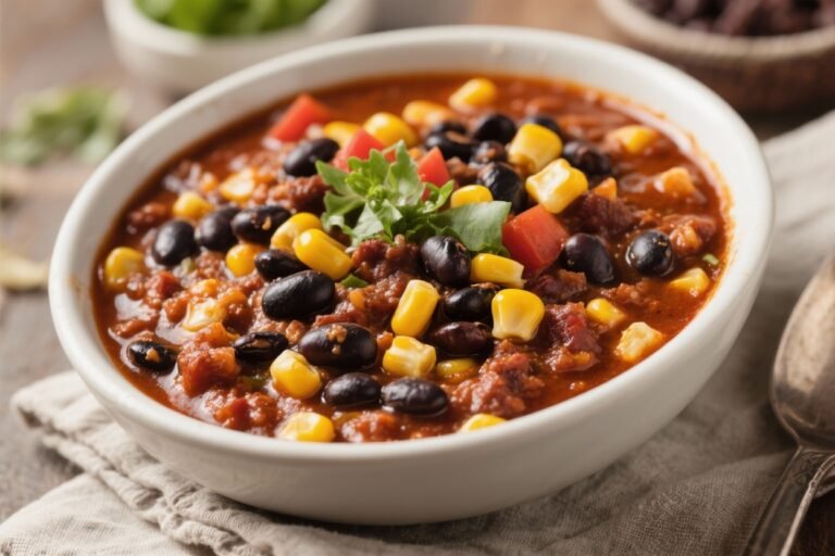 Easy Vegetarian Chili With Black Beans and Corn – Hearty & Flavorful