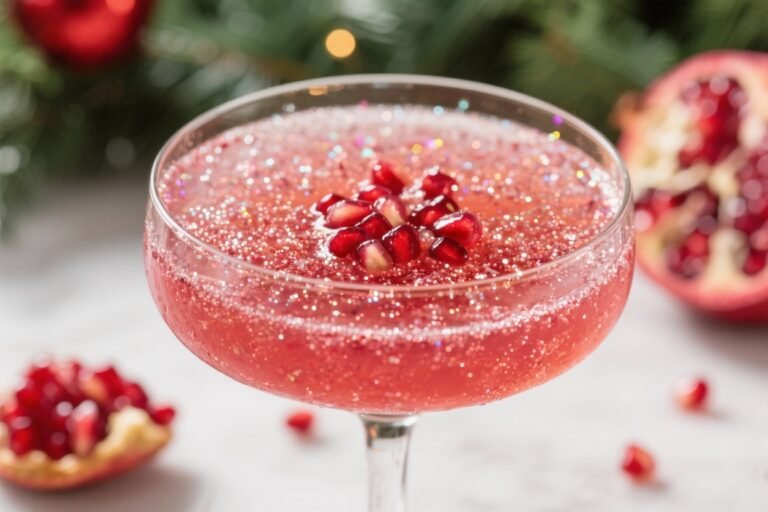 Cheerful Pomegranate Sparkle Cocktail – Refreshing Holiday Magic