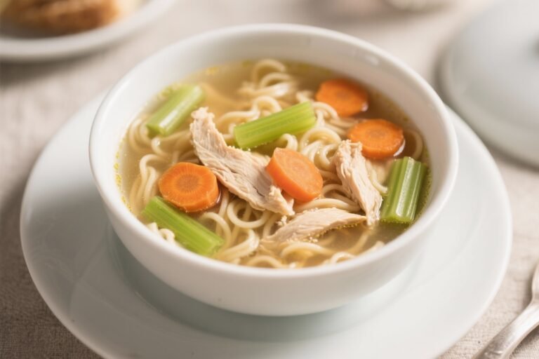 Chicken Noodle Soup With Carrots & Celery – Classic and Simple