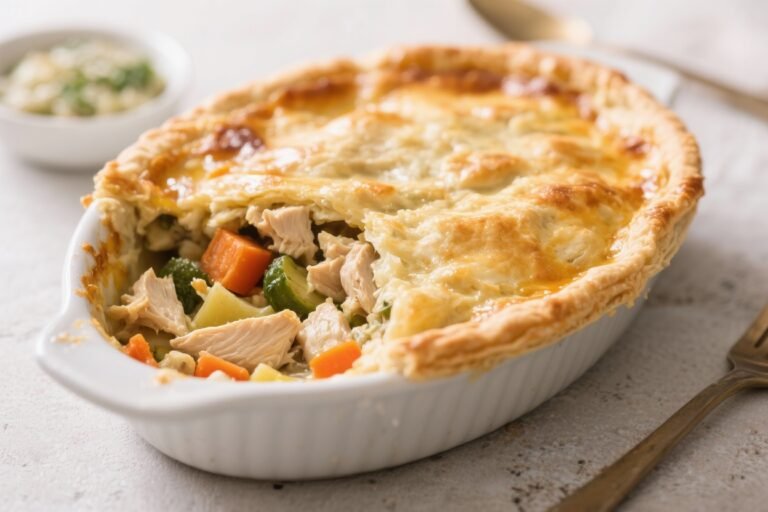Casserole-Style Chicken Pot Pie With Veggies – Cozy, Easy, and Satisfying