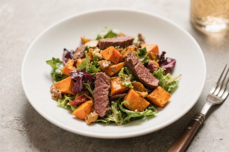 Warm Fall Beef Salad With Sweet Potatoes – Cozy, Hearty, and Fresh