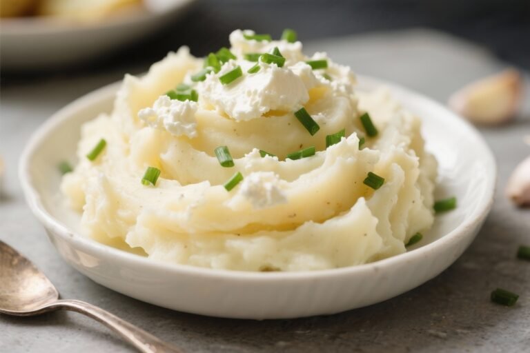 Creamy Garlic Mashed Potatoes with Chives – Comforting and Easy