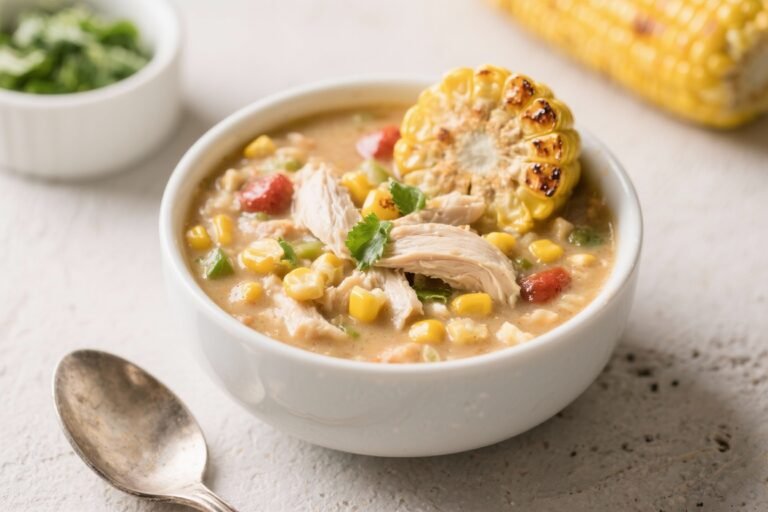 Great White Chicken Chili With Roasted Corn – Bright, and Satisfying