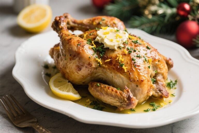 Christmas Roast Chicken With Garlic Butter – Simple and Quick