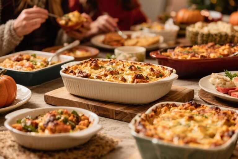Friendsgiving Potluck with Casseroles