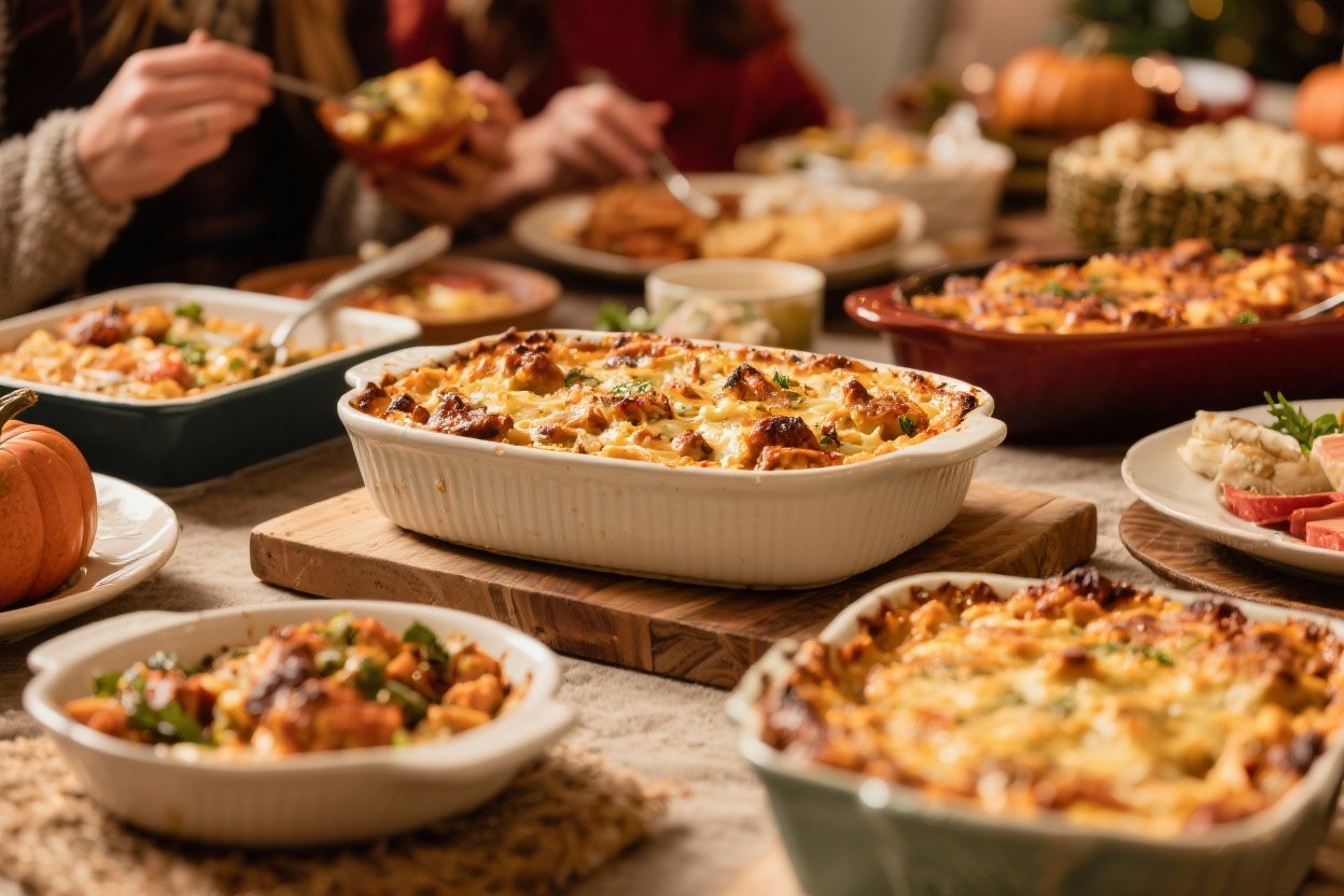Friendsgiving Potluck with Casseroles