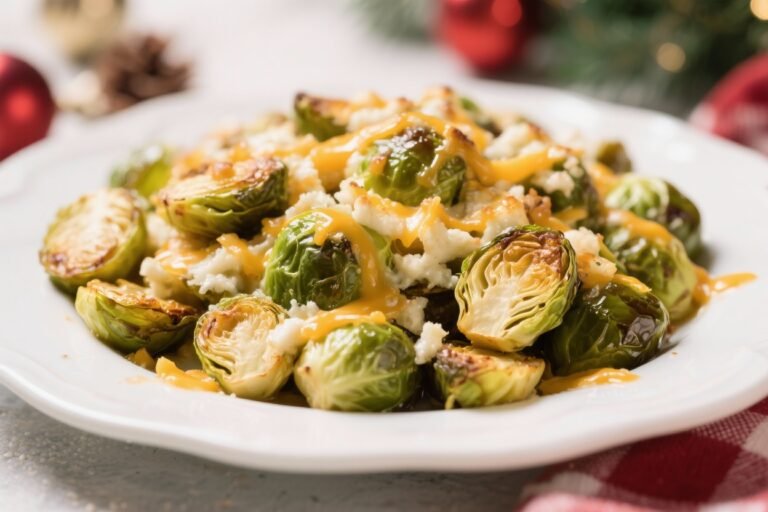 Ultimate Loaded Cheesy Brussels Sprouts – Christmas Side Dish