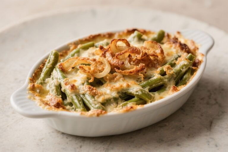 The Ultimate Green Bean Casserole With Crispy Onions